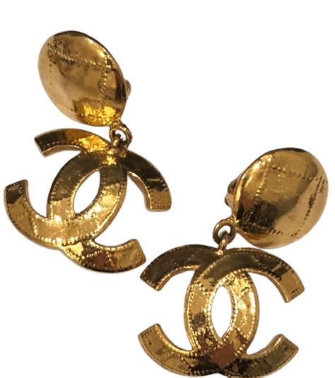 chanel earrinfs|Chanel symbol earrings.